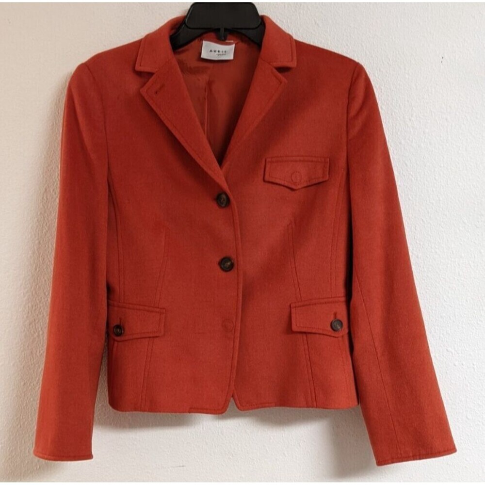 A-K-R-I-S Punto Wool/Angora Blend Cropped Blazer Jacket US Size 10